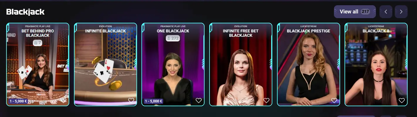 Živý blackjack Needforslots s reálným krupiérem